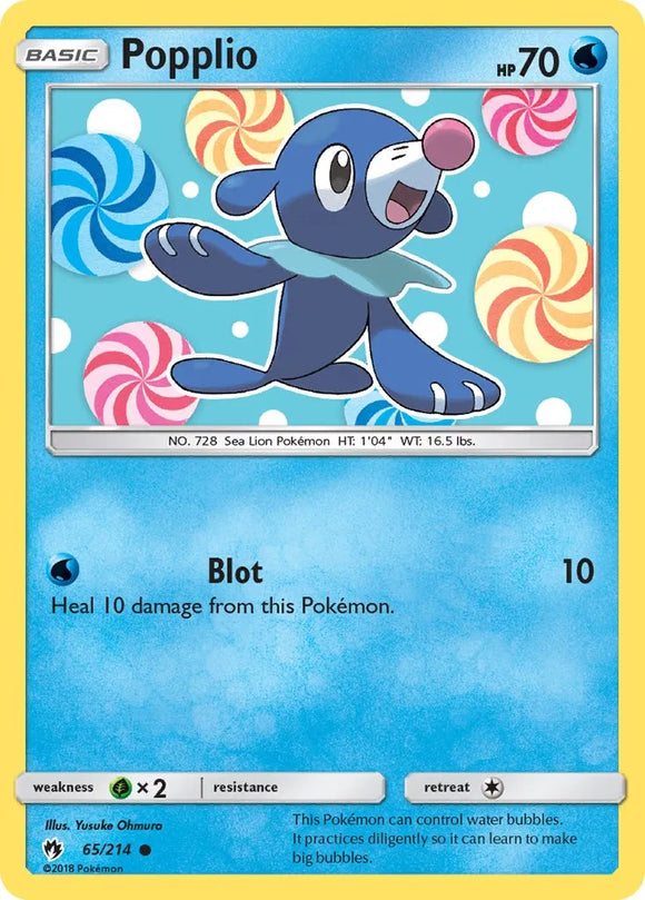 Pokemon Single Card - Lost Thunder 065/214 Popplio Common Pack Fresh