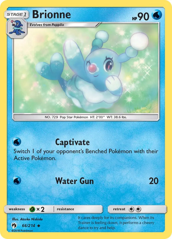 Pokemon Single Card - Lost Thunder 066/214 Brionne Uncommon Pack Fresh