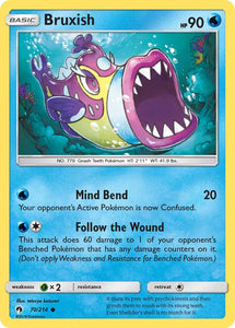 Pokemon Single Card - Lost Thunder 070/214 Bruxish Common Pack Fresh