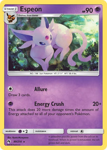 Pokemon Single Card - Lost Thunder 089/214 Espeon Rare Pack Fresh