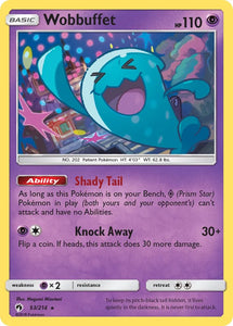 Pokemon Single Card - Lost Thunder 093/214 Wobbuffet Rare Pack Fresh