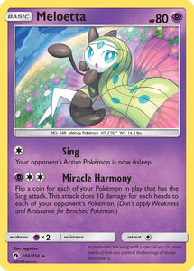 Pokemon Single Card - Lost Thunder 104/214 Meloetta Rare Pack Fresh