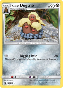 Pokemon Single Card - Lost Thunder 123/214 Alolan Dugtrio Uncommon Pack Fresh