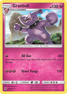 Pokemon Single Card - Lost Thunder 138/214 Granbull Rare Pack Fresh