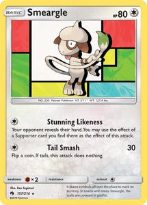 Pokemon Single Card - Lost Thunder 157/214 Smeargle Rare Pack Fresh