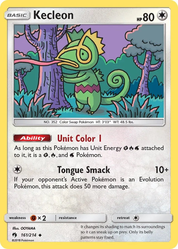 Pokemon Single Card - Lost Thunder 161/214 Kecleon Uncommon Pack Fresh