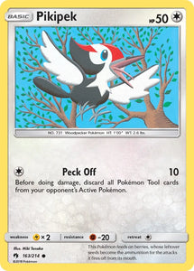 Pokemon Single Card - Lost Thunder 163/214 Pikipek Common Pack Fresh