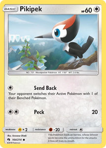 Pokemon Single Card - Lost Thunder 164/214 Pikipek Common Pack Fresh