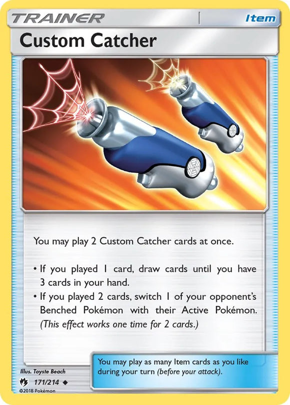 Pokemon Single Card - Lost Thunder 171/214 Custom Catcher Uncommon Pack Fresh