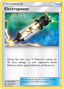 Pokemon Single Card - Lost Thunder 172/214 Electropower Uncommon Pack Fresh