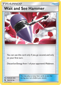 Pokemon Single Card - Lost Thunder 192/214 Wait and See Hammer Uncommon Pack Fresh