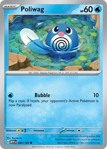 Pokemon Single Card - Scarlet & Violet 151 - 060/165 Poliwag Common Pack Fresh