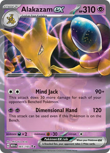 Pokemon Single Card - Scarlet & Violet 151 - 065/165 Alakazam ex Pack Fresh