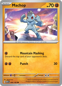 Pokemon Single Card - Scarlet & Violet 151 - 066/165 Machop Common Pack Fresh