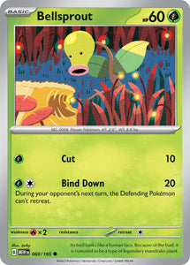 Pokemon Single Card - Scarlet & Violet 151 - 069/165 Bellsprout Common Pack Fresh