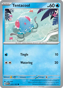 Pokemon Single Card - Scarlet & Violet 151 - 072/165 Tentacool Common Pack Fresh