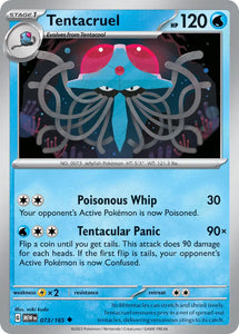 Pokemon Single Card - Scarlet & Violet 151 - 073/165 Tentacruel Uncommon Pack Fresh