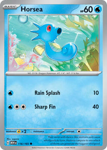 Pokemon Single Card - Scarlet & Violet 151 - 116/165 Horsea Common Pack Fresh