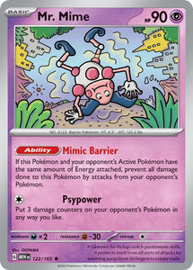 Pokemon Single Card - Scarlet & Violet 151 - 122/165 Mr. Mime Holo Rare Pack Fresh