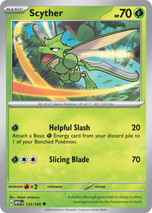 Pokemon Single Card - Scarlet & Violet 151 - 123/165 Scyther Uncommon Pack Fresh