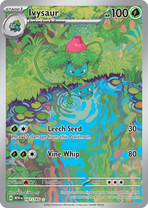 Pokemon Single Card - Scarlet & Violet 151 - 167/165 Ivysaur Illustration Rare Pack Fresh