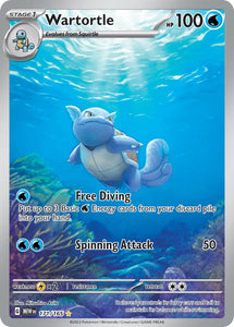 Pokemon Single Card - Scarlet & Violet 151 - 171/165 Wartortle Illustration Rare Pack Fresh