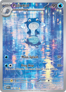 Pokemon Single Card - Scarlet & Violet 151 - 176/165 Poliwhirl Illustration Rare Pack Fresh