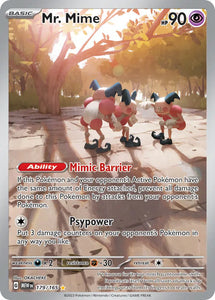 Pokemon Single Card - Scarlet & Violet 151 - 179/165 Mr. Mime Illustration Rare Pack Fresh