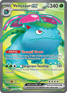 Pokemon Single Card - Scarlet & Violet 151 - 182/165 Venusaur ex Full Art Pack Fresh