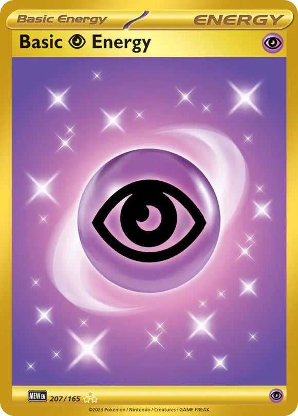 Pokemon Single Card - Scarlet & Violet 151 - 207/165 Basic Psychic Energy Gold Pack Fresh
