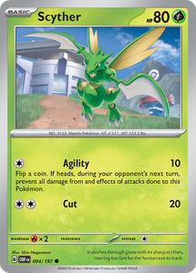 Pokemon Single Card - Scarlet & Violet Obsidian Flames 004/197 Scyther Common Pack Fresh