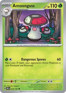 Pokemon Single Card - Scarlet & Violet Obsidian Flames 010/197 Amoonguss Uncommon Pack Fresh