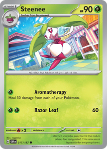 Pokemon Single Card - Scarlet & Violet Obsidian Flames 017/197 Steenee Common Pack Fresh