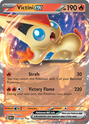 Pokemon Single Card - Scarlet & Violet Obsidian Flames 033/197 Victini ex Pack Fresh