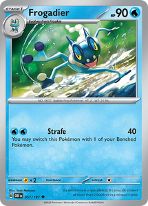 Pokemon Single Card - Scarlet & Violet Obsidian Flames 057/197 Frogadier Uncommon Pack Fresh