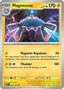 Pokemon Single Card - Scarlet & Violet Obsidian Flames 065/197 Magnezone Uncommon Pack Fresh