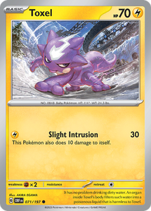 Pokemon Single Card - Scarlet & Violet Obsidian Flames 071/197 Toxel Common Pack Fresh