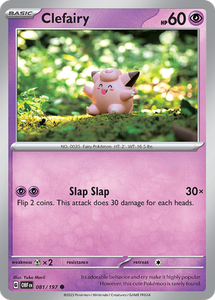 Pokemon Single Card - Scarlet & Violet Obsidian Flames 081/197 Clefairy Common Pack Fresh