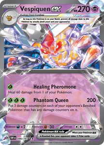 Pokemon Single Card - Scarlet & Violet Obsidian Flames 096/197 Vespiquen ex Pack Fresh