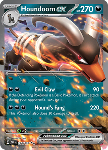 Pokemon Single Card - Scarlet & Violet Obsidian Flames 134/197 Houndoom ex Pack Fresh