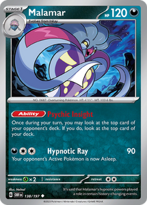 Pokemon Single Card - Scarlet & Violet Obsidian Flames 138/197 Malamar Uncommon Pack Fresh