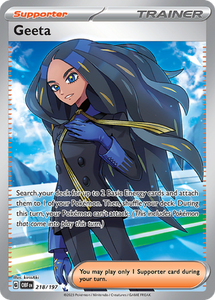 Pokemon Single Card - Scarlet & Violet Obsidian Flames 218/197 Geeta Full Art Pack Fresh