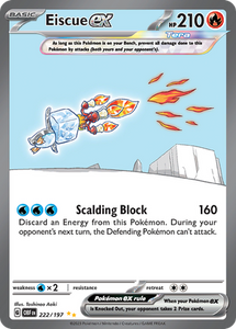 Pokemon Single Card - Scarlet & Violet Obsidian Flames 222/197 Eiscue ex Special Illustration Rare Full Art Pack Fresh