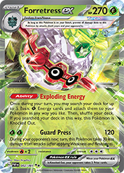 Pokemon Single Card - Scarlet & Violet Paldean Fates - 002/091 Forretress ex Pack Fresh