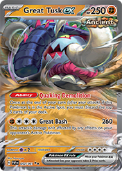 Pokemon Single Card - Scarlet & Violet Paldean Fates - 053/091 Great Tusk ex Pack Fresh