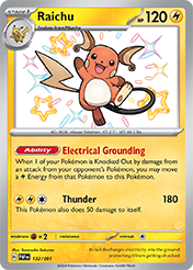 Pokemon Single Card - Scarlet & Violet Paldean Fates - 132/091 Raichu Pack Fresh