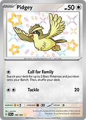 Pokemon Single Card - Scarlet & Violet Paldean Fates - 196/091 Pidgey Pack Fresh