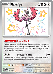 Pokemon Single Card - Scarlet & Violet Paldean Fates - 211/091 Flamigo Pack Fresh