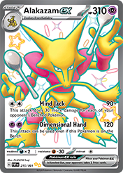 Pokemon Single Card - Scarlet & Violet Paldean Fates - 215/091 Alakazam ex Pack Fresh