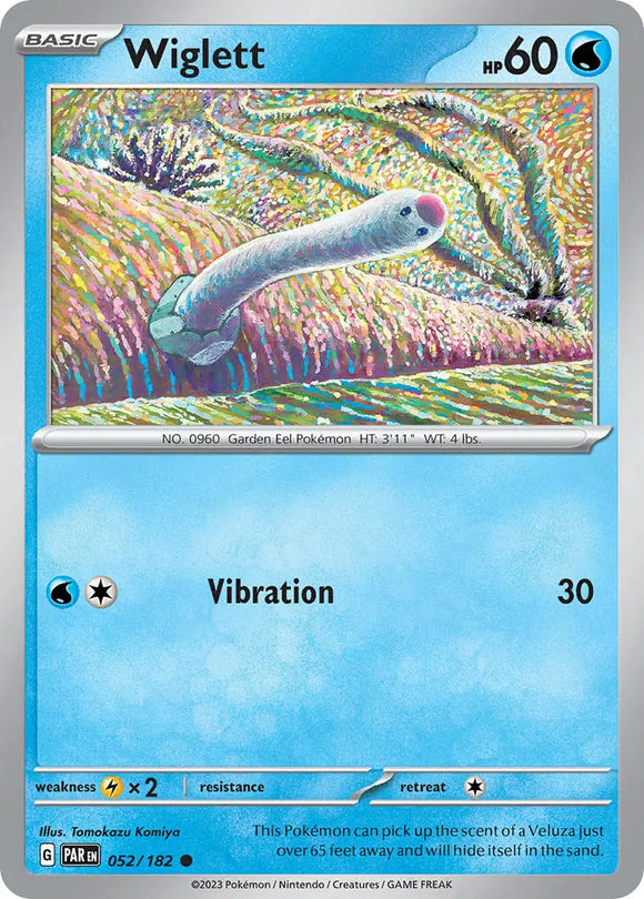 Pokemon Single Card - Scarlet & Violet Paradox Rift - 052/182 Wiglett Common Pack Fresh